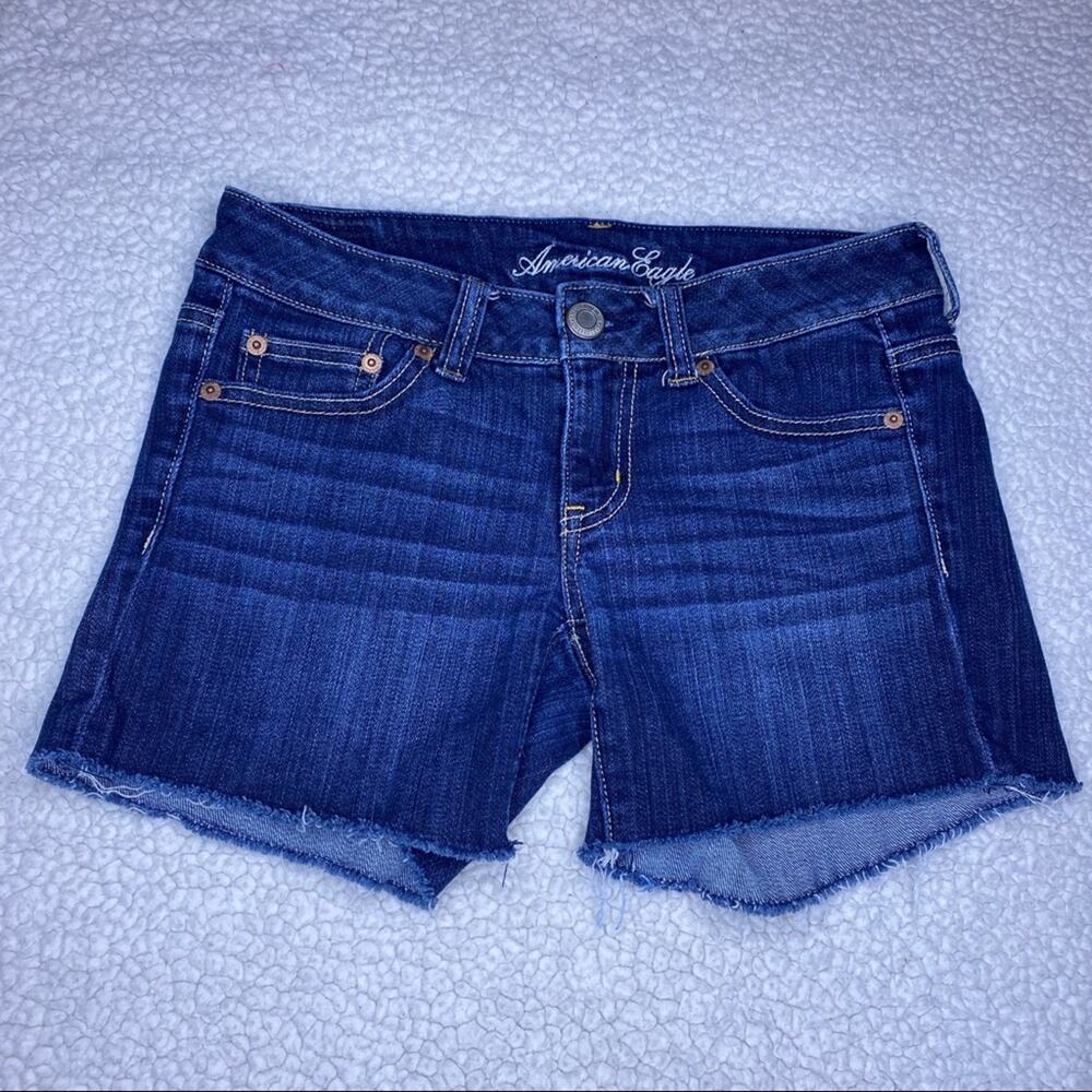 American Eagle Stretch Cut Off Raw Hem Shorts Sz 2